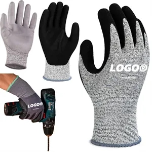 HPPE Anti Cutting Latex Safety Men Working Gloves