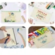 Customizable Blank Canvas Cosmetic Zipper Bag Pencil Case | https://www.bestnamebadges.com