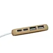 Bamboo Multifunctional Usb Hub Conversion Head Port Splitter | https://www.bestnamebadges.com