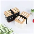 Generic Design Bento Box Bamboo Cover Eco Friendly Material | https://www.bestnamebadges.com