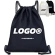 Blank Cotton Canvas Drawstring Bags Storage Backpack  | https://www.bestnamebadges.com