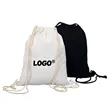 Blank Cotton Canvas Drawstring Bags Storage Backpack  | https://www.bestnamebadges.com