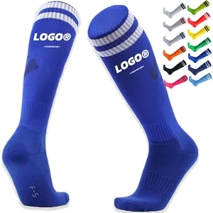 Sport Custom Anti Slip Knee High Athletic Football Socks