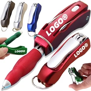 Custom 5 in 1 Folding Multifunctional Tool Ballpoint Pen