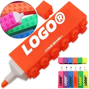 Customizable Building Bricks Stacking Magic Highlighter Pen