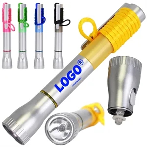 Custom Multifunctional Flashlight Pen With Hanging Rope