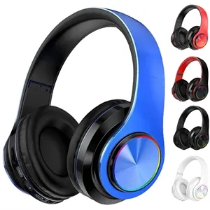 Bluetooth Headphones Wireless Over Ear Stereo LED Lights