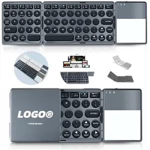 Wireless Foldable Rechargeable Keyboard With Touchpad