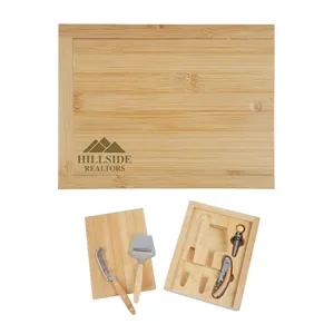 Laurelwood 4pc Cheese & Wine Tool Set | https://www.bestnamebadges.com