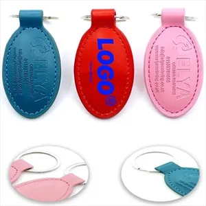 Multicolor Hotel Promotion Customized Leather Key Chain