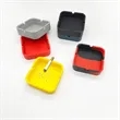 Custom Unbreakable Silicone Insulated Square Ashtray | https://www.bestnamebadges.com
