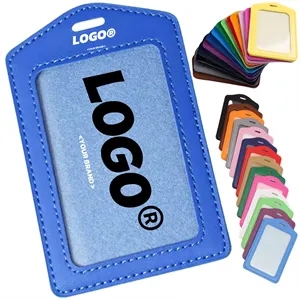 Customizable Color PU Leather Badge Holder Exhibition Card