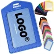 Customizable Color PU Leather Badge Holder Exhibition Card | https://www.bestnamebadges.com