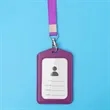 Customizable Color PU Leather Badge Holder Exhibition Card | https://www.bestnamebadges.com