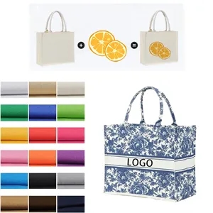 Custom Jacquard Retro Large Capacity Linen Canvas Bags