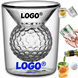 1.7oz Golf Double Layer Wine Glass Transparent Drink Cup