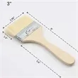 Customizable Long Wooden Wool Handled Soft Bristle Brush  | https://www.bestnamebadges.com