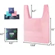Custom Polyester Folding Grocery Tote | https://www.bestnamebadges.com