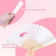 Custom Full-color Folding Bamboo Paper Hand Fan | https://www.bestnamebadges.com