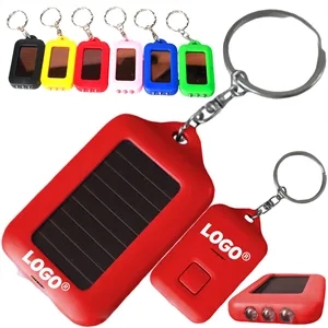 Mini Solar Rechargeable Strong Led Flashlight Keychain