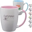 12 oz Two-Tone Coffee Mug w/ Custom Imprint | https://www.bestnamebadges.com
