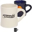 12 oz. Thick curved Ceramic Mugs w/ Custom Logo | https://www.bestnamebadges.com