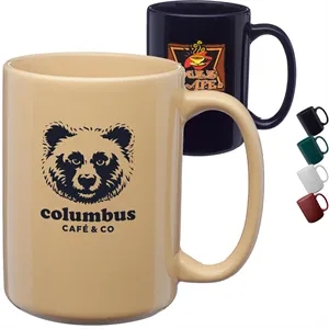 15 oz Large Coffee Mug w/Custom Imprint | https://www.bestnamebadges.com