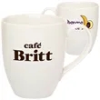 11oz. Vitrified Bistro Porcelain Mugs | https://www.bestnamebadges.com
