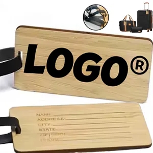 DIY Wooden Luggage Tag Travel Hotel Registration Label