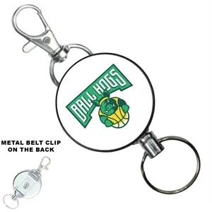 Outdoor-Heavy-Duty-Round-Metal-Badge-Reel-w-Belt-Clip