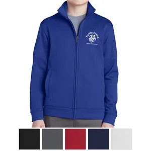 Sport-Tek® Youth Sport-Wick® Fleece Full-Zip Jacket | https://www.bestnamebadges.com
