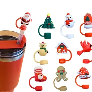 Christmas Straw Cover Cap