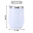 12OZ Stainless Steel Wine Tumbler With Lid | https://www.bestnamebadges.com