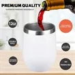 12OZ Stainless Steel Wine Tumbler With Lid | https://www.bestnamebadges.com
