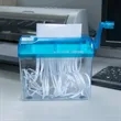 Mini Hand-cranked Paper Shredder | https://www.bestnamebadges.com