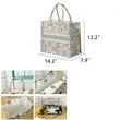 Custom Jacquard Retro Large Capacity Linen Canvas Bags | https://www.bestnamebadges.com