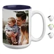 Full Color Sublimated 15 oz. Two-Tone Ceramic Coffee Mug | https://www.bestnamebadges.com