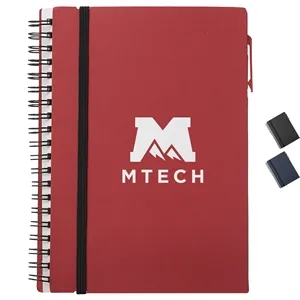 5.5 x 7 in Spiral Notebook with Elastic Closure | https://www.bestnamebadges.com