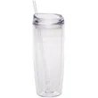 20 oz. BPA free Tall Double Wall Acrylic Tumblers w/ Straw | https://www.bestnamebadges.com
