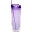 20 oz. BPA free Tall Double Wall Acrylic Tumblers w/ Straw | https://www.bestnamebadges.com