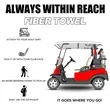 Custom Microfiber Waffle Pattern Magnetic Golf Towel | https://www.bestnamebadges.com