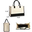 Custom Large Jute Canvas Shopping Tote Bag | https://www.bestnamebadges.com