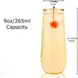 Plastic Shatterproof Cocktail Stemless Champagne Flutes | https://www.bestnamebadges.com