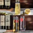 Plastic Shatterproof Cocktail Stemless Champagne Flutes | https://www.bestnamebadges.com