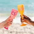 Champagne Party Flutes Plastic Wine Glasses | https://www.bestnamebadges.com