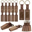 Leather Wood Keychain | https://www.bestnamebadges.com