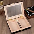 Cedar Wood Humidor Case Cigar Storage Box With Hygrometer | https://www.bestnamebadges.com