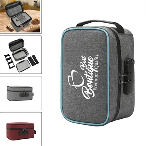 Combination Lock Tobacco Pipe Pouch Box Smell Proof Case Bag | https://www.bestnamebadges.com