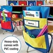 Classroom Organizer Label Slot Multiple Chair Back Pockets | https://www.bestnamebadges.com