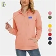 REPREVE® - Women's rPET Performance Quarter Zipper | https://www.bestnamebadges.com
